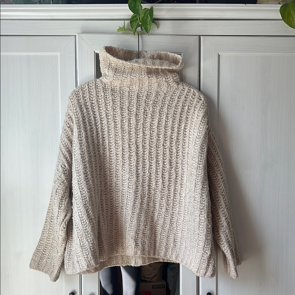 Free People funnel neck knit sweater